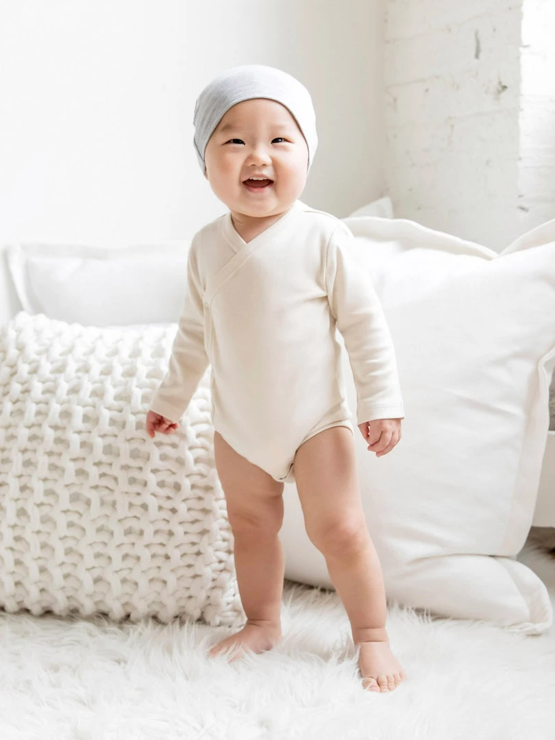 Colored Organics Classic Kimono Bodysuit - Long Sleeve Baby (0-24m) 9 Colored Organics Classic Kimono Bodysuit - Long Sleeve Baby (0-24m)