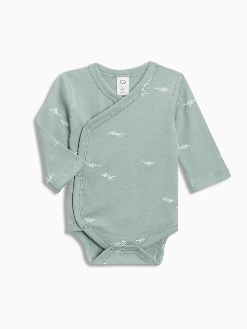 Colored Organics Kai Kimono Bodysuit Baby (0-24m) 10 Colored Organics Kai Kimono Bodysuit Baby (0-24m)