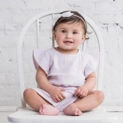 Colored Organics Baby (0-24m) Greta Flutter Sleeve Muslin Top 12 Colored Organics Baby (0-24m) Greta Flutter Sleeve Muslin Top