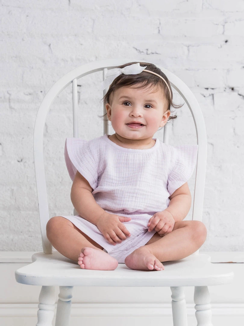 Colored Organics Baby (0-24m) Greta Flutter Sleeve Muslin Top 7 Colored Organics Baby (0-24m) Greta Flutter Sleeve Muslin Top