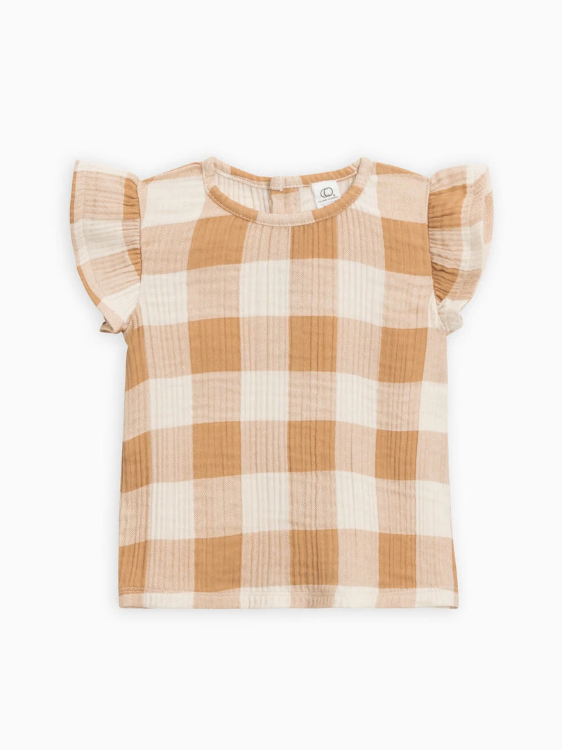 Colored Organics Baby (0-24m) Greta Flutter Sleeve Muslin Top 4 Colored Organics Baby (0-24m) Greta Flutter Sleeve Muslin Top