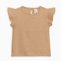 Colored Organics Baby (0-24m) Greta Flutter Sleeve Muslin Top 13 Colored Organics Baby (0-24m) Greta Flutter Sleeve Muslin Top