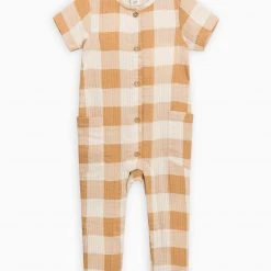 Colored Organics Nils Muslin Button Suit Baby (0-24m) 8 Colored Organics Nils Muslin Button Suit Baby (0-24m)
