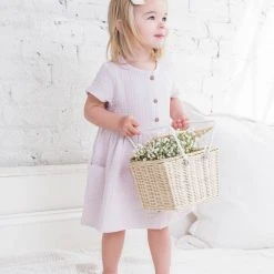 Colored Organics Baby (0-24m) Mabel Muslin Button Dress