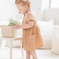 Colored Organics Baby (0-24m) Mabel Muslin Button Dress 13 Colored Organics Baby (0-24m) Mabel Muslin Button Dress