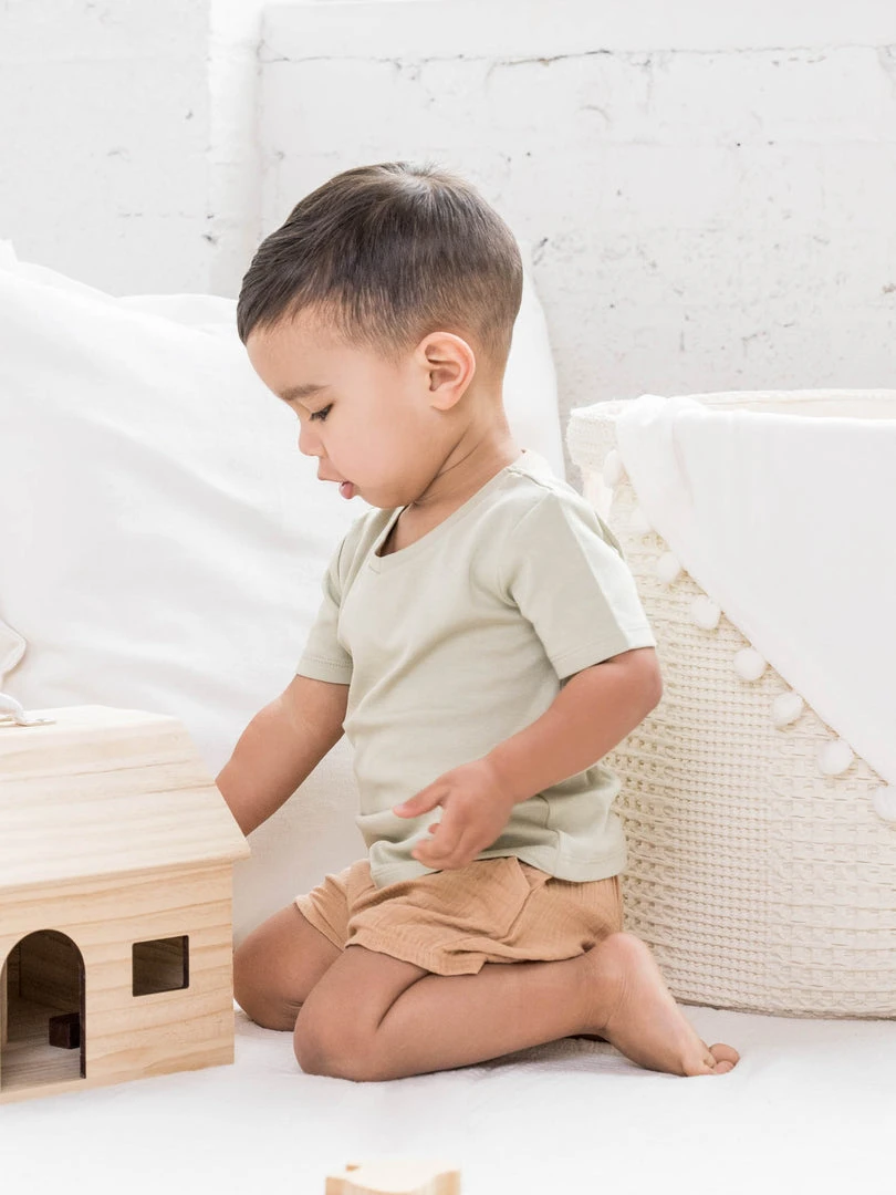 Colored Organics Baby (0-24m) Knox V-Neck Tee 5 Colored Organics Baby (0-24m) Knox V-Neck Tee