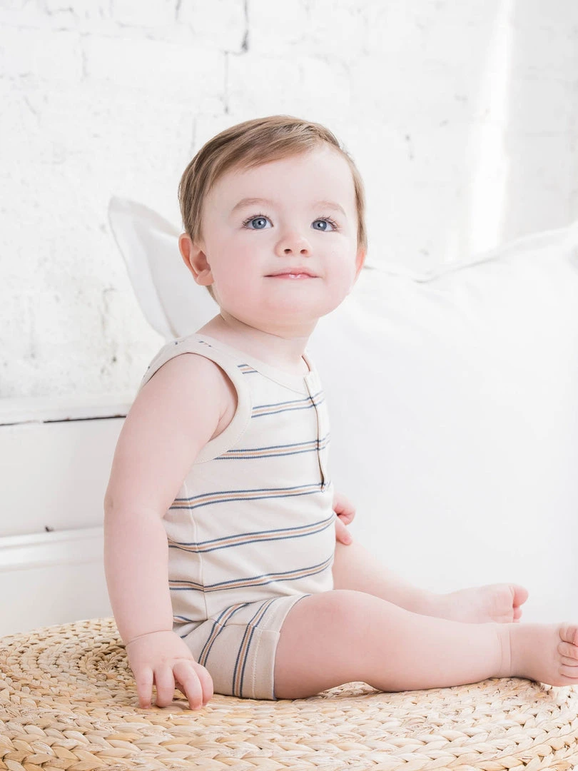 Colored Organics Nile Romper Baby (0-24m) 3 Colored Organics Nile Romper Baby (0-24m)