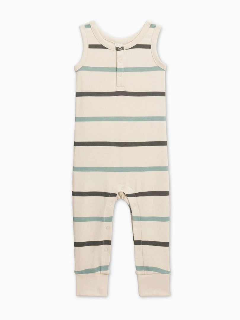 Colored Organics Henley Tank Romper Baby (0-24m) 4 Colored Organics Henley Tank Romper Baby (0-24m)