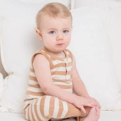 Colored Organics Henley Tank Romper Baby (0-24m) 10 Colored Organics Henley Tank Romper Baby (0-24m)