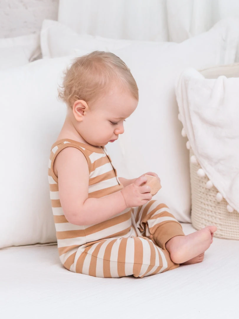 Colored Organics Henley Tank Romper Baby (0-24m) 7 Colored Organics Henley Tank Romper Baby (0-24m)