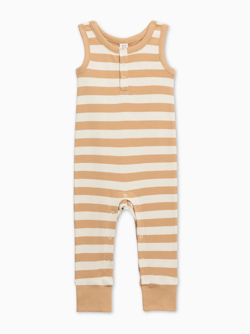 Colored Organics Henley Tank Romper Baby (0-24m) 5 Colored Organics Henley Tank Romper Baby (0-24m)