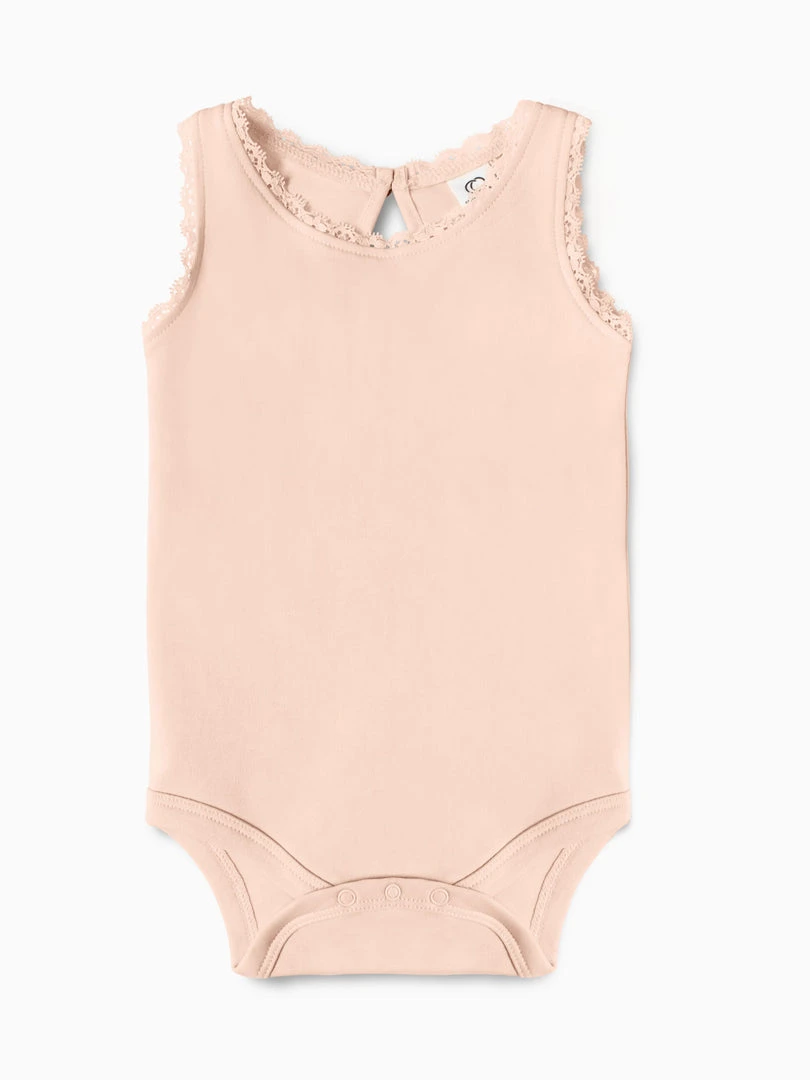 Colored Organics Lace Tank Bodysuit Baby (0-24m) 4 Colored Organics Lace Tank Bodysuit Baby (0-24m)