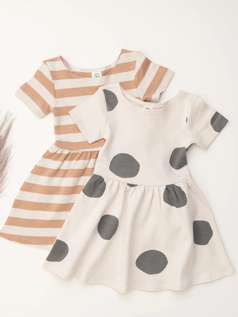 Colored Organics Stell Short Sleeve Swing Dress Baby (0-24m) 6 Colored Organics Stell Short Sleeve Swing Dress Baby (0-24m)