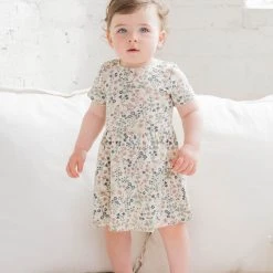 Colored Organics Stell Short Sleeve Swing Dress Baby (0-24m) 16 Colored Organics Stell Short Sleeve Swing Dress Baby (0-24m)