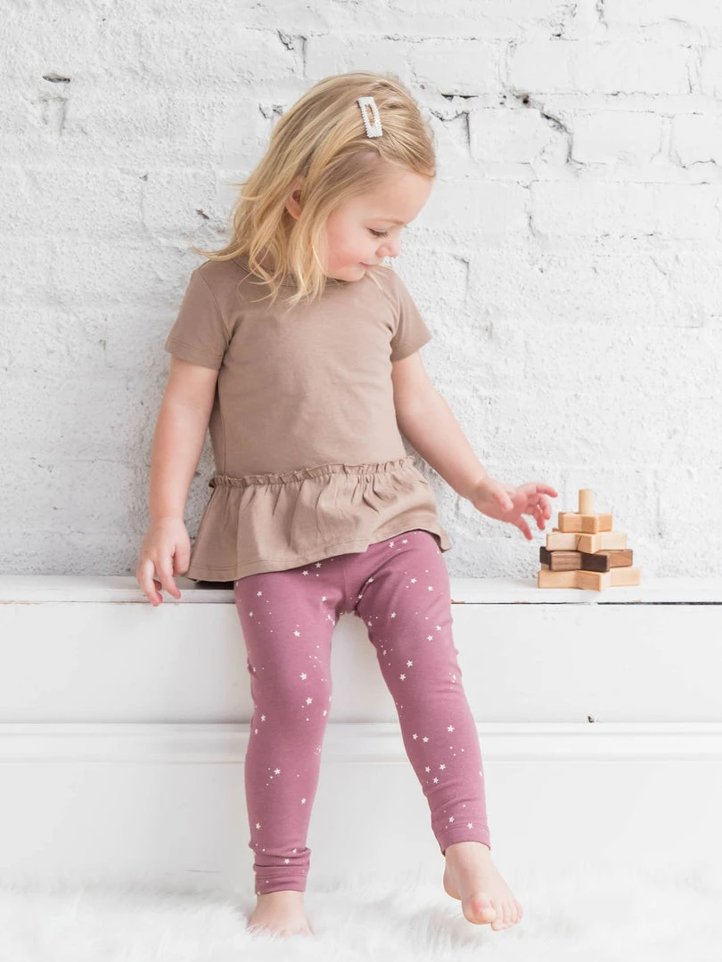 Colored Organics Short Sleeve Peplum Top 3 Colored Organics Short Sleeve Peplum Top