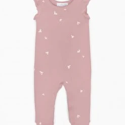 Colored Organics Flutter Sleeve Romper 8 Colored Organics Flutter Sleeve Romper