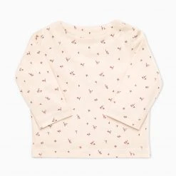 Colored Organics Collections Long Sleeve Snap Shoulder Top