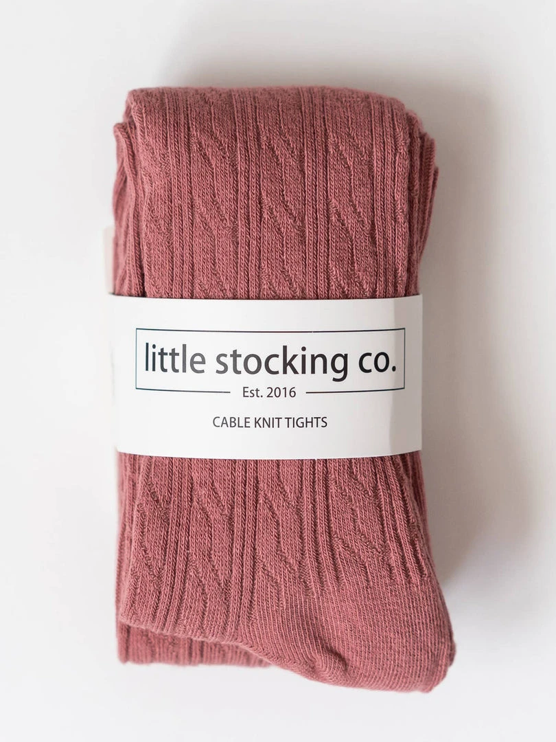 Little Stocking Co Cable Knit Tights Baby (0-24m) 7 Little Stocking Co Cable Knit Tights Baby (0-24m)