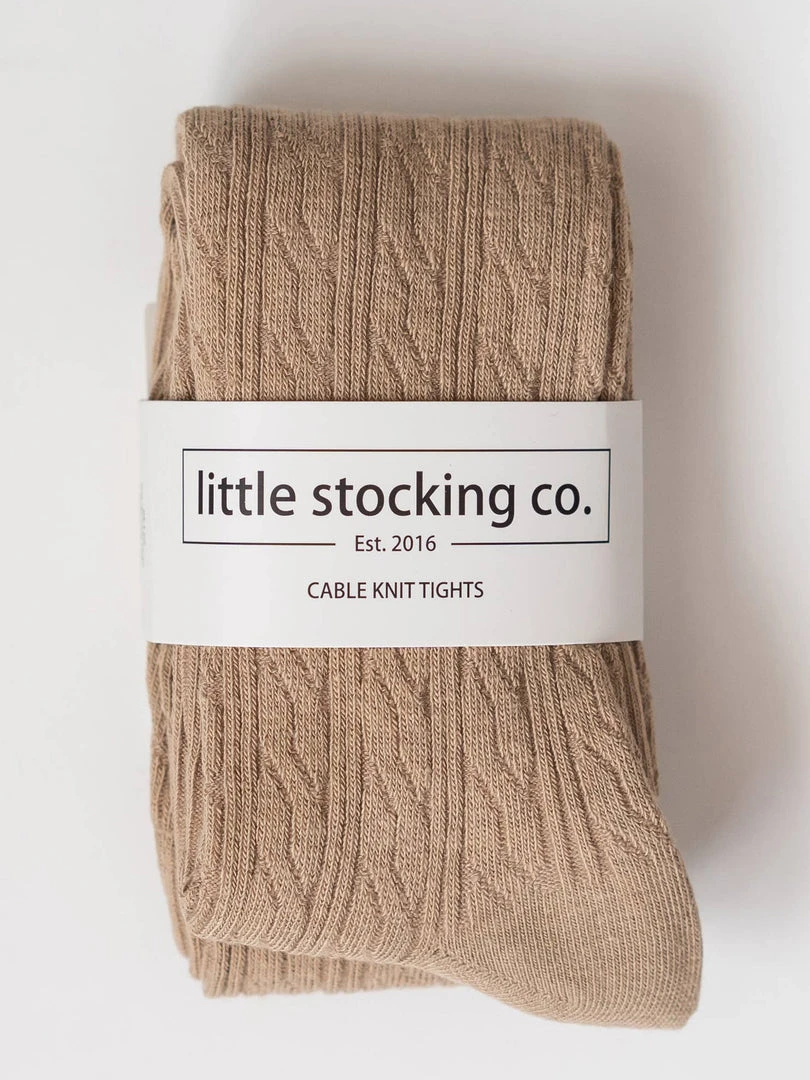 Little Stocking Co Cable Knit Tights Baby (0-24m) 4 Little Stocking Co Cable Knit Tights Baby (0-24m)