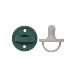 The Dearest Grey 2 Pack Mod Silicone Pacifier Baby (0-24m)