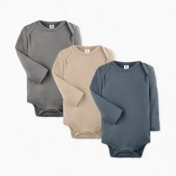 Colored Organics 3-Pack Classic Long Sleeve Bodysuits
