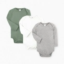 Colored Organics 3-Pack Classic Long Sleeve Bodysuits