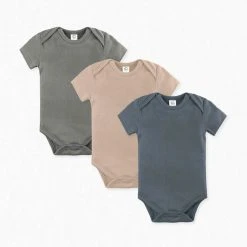 Colored Organics Baby (0-24m) 3-Pack Classic Short Sleeve Bodysuits