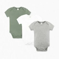 Colored Organics Baby (0-24m) 3-Pack Classic Short Sleeve Bodysuits