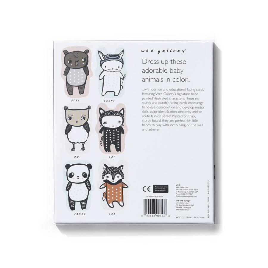 Wee Gallery Baby Animal Lacing Cards Baby (0-24m) 7 Wee Gallery Baby Animal Lacing Cards Baby (0-24m)