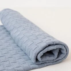 Echoview Fiber Mill Baby (0-24m) Organic Cotton Basketweave Baby Blanket