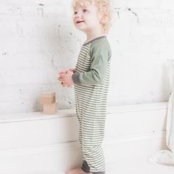 Colored Organics Baby (0-24m) Brix Henley Romper