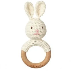 Ali + Oli Baby (0-24m) Bunny Rattle Teething Ring
