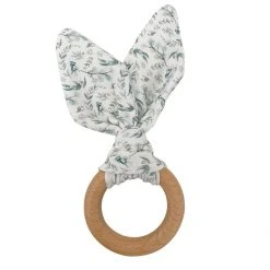 Chewable Charm Crinkle Bunny Ears Teether Ring 8 Chewable Charm Crinkle Bunny Ears Teether Ring
