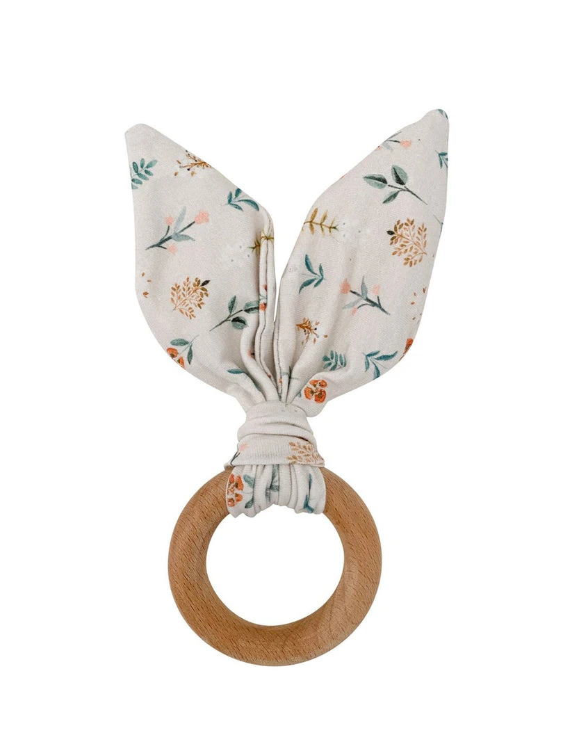 Chewable Charm Crinkle Bunny Ears Teether Ring 6 Chewable Charm Crinkle Bunny Ears Teether Ring