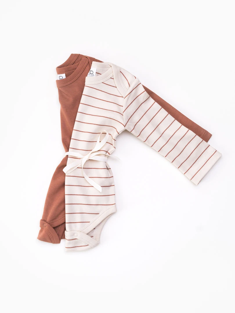 Colored Organics Baby (0-24m) 2-Pack Long Sleeve Bodysuits 3 Colored Organics Baby (0-24m) 2-Pack Long Sleeve Bodysuits