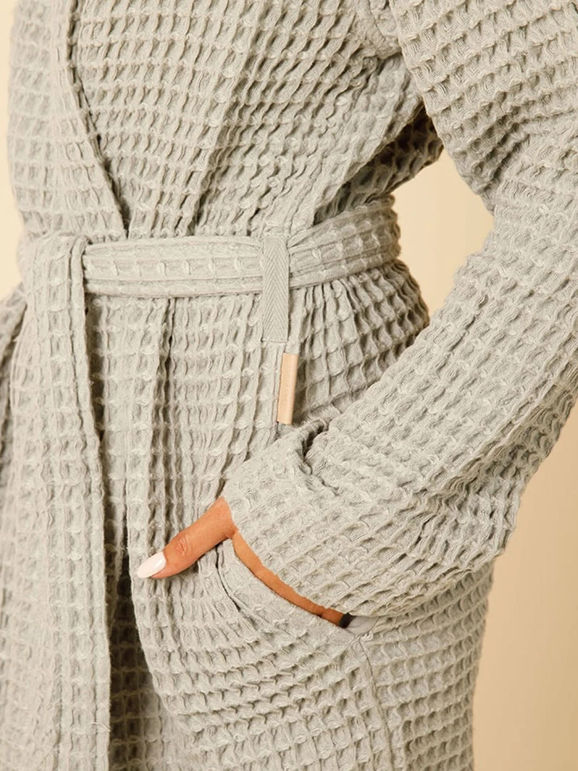 Happy Place Gifts Organic Cotton Waffle Robe 5 Happy Place Gifts Organic Cotton Waffle Robe