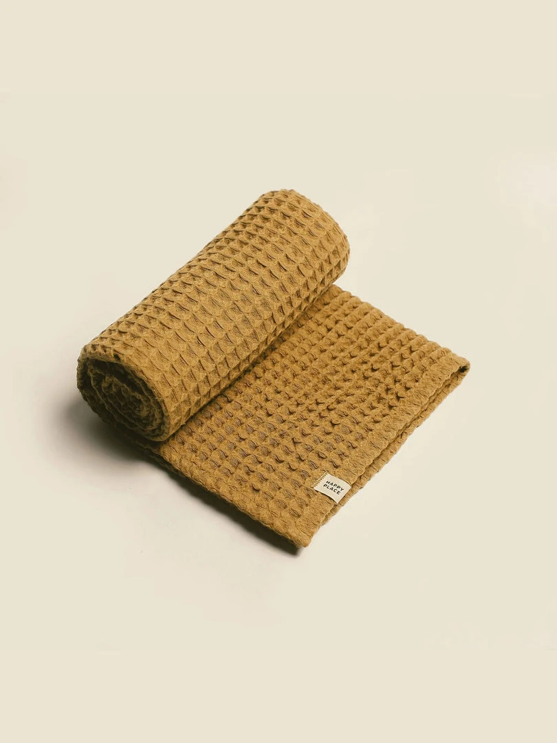 Happy Place Organic Cotton Waffle Baby Blanket 5 Happy Place Organic Cotton Waffle Baby Blanket