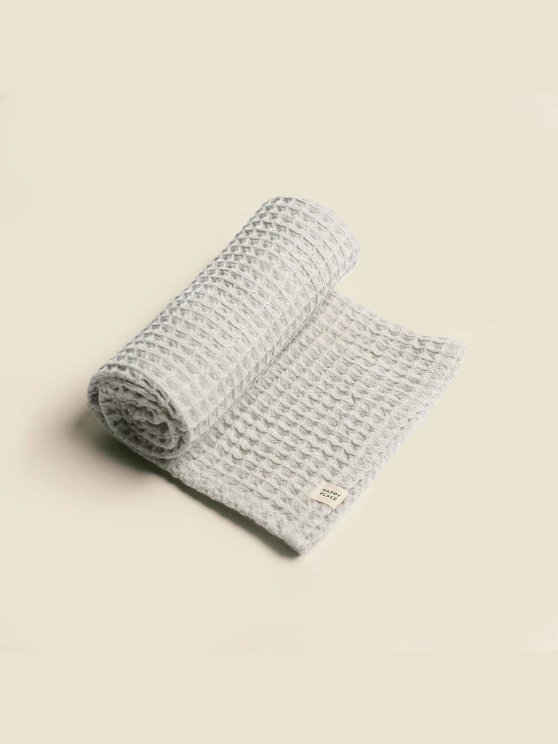 Happy Place Organic Cotton Waffle Baby Blanket 3 Happy Place Organic Cotton Waffle Baby Blanket