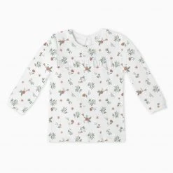 Colored Organics Baby (0-24m) Sorren Ruffle Long Sleeve Top