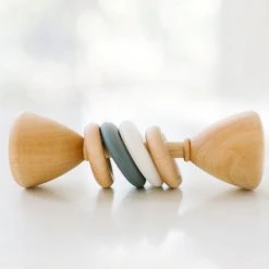 Bannor Toys Baby (0-24m) Silicone + Wood Rattle