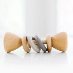 Bannor Toys Baby (0-24m) Silicone + Wood Rattle
