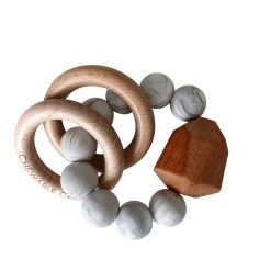 Chewable Charm Baby (0-24m) Silicone + Wood Teether Ring