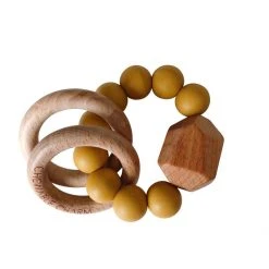 Chewable Charm Baby (0-24m) Silicone + Wood Teether Ring