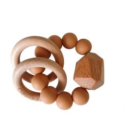 Chewable Charm Baby (0-24m) Silicone + Wood Teether Ring