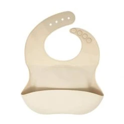 The Dearest Grey Silicone Bib Baby (0-24m)