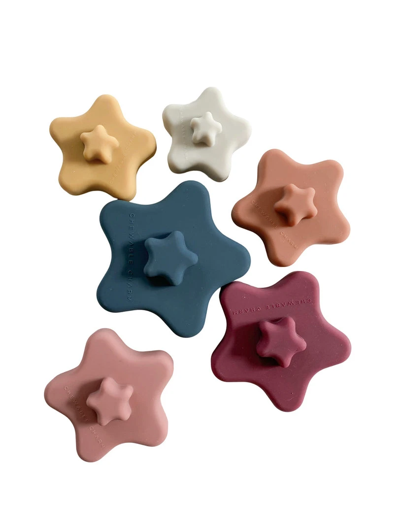 Chewable Charm Baby (0-24m) Star Teether Stacker 4 Chewable Charm Baby (0-24m) Star Teether Stacker