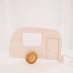 Clover And Birch Baby (0-24m) Wooden Camper Pull Behind Toy
