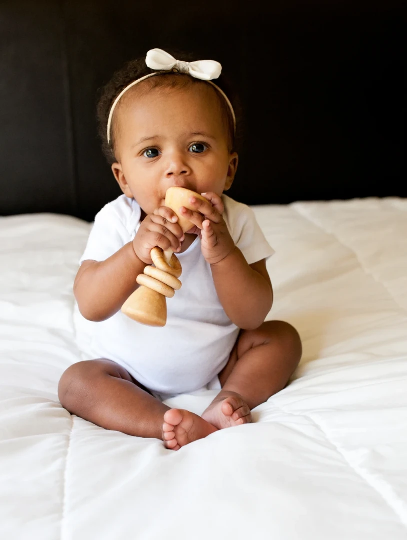 Bannor Toys Wooden Rattle Baby (0-24m) 4 Bannor Toys Wooden Rattle Baby (0-24m)