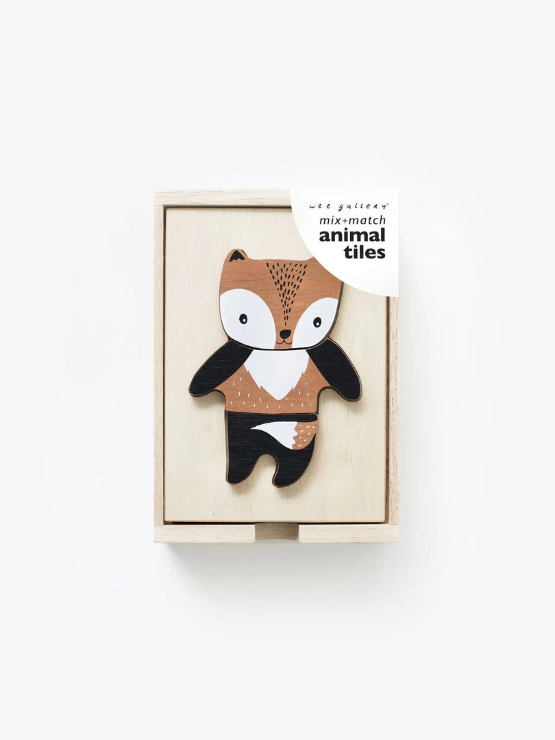 Wee Gallery Baby (0-24m) Mix + Match Animal Tiles 4 Wee Gallery Baby (0-24m) Mix + Match Animal Tiles