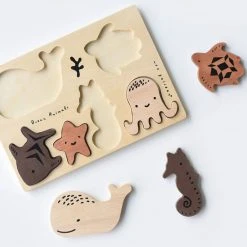Wee Gallery Ocean Animals Wooden Tray Puzzle Baby (0-24m)